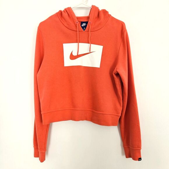 NIKE Dark Peach Hoodie Swoosh Logo Girls Youth Large Womens Small - Picture 1 of 12